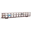89′ Flatcar w/Tri-Level Open Auto Rack - Ready to Run -- Great Northern Rack Trailer-Train Flatcar RTTX 501917 (brown), HO, Wa