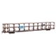 89′ Flatcar w/Tri-Level Open Auto Rack - Ready to Run -- Great Northern Rack Trailer-Train Flatcar RTTX 501917 (brown), HO, Wa