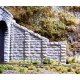 Cut Stone Sloped Tunnel Abutment pkg(2) -- 4-1/2 x 3-21/32′ 11.4 x 9.3cm, HO, Chooch Enterprises 8402