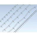 Iron Fence w/Concrete Posts -- 4m Steel Wire, 80 Concrete Pillars, HO, Faller Gmbh 180432