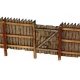 Sawtooth Board Fence -- Laser-Cut Wood Fence - 90 Scale Feet Total, O, B.T.S. 13029