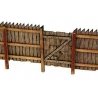 Sawtooth Board Fence -- Laser-Cut Wood Fence - 90 Scale Feet Total, HO, B.T.S. 23029