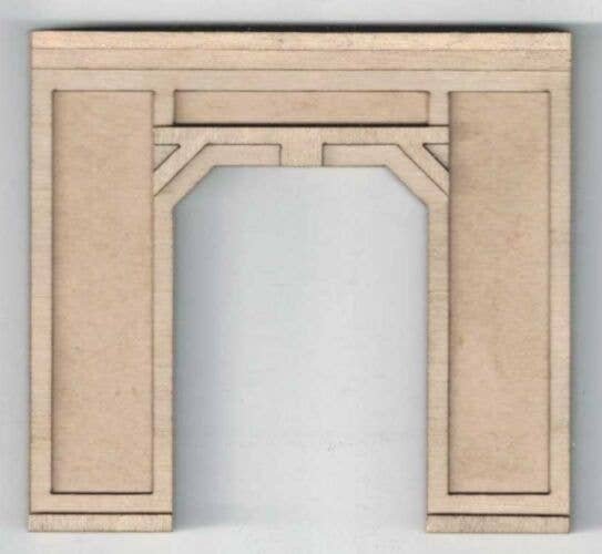 Single-Track Concrete Tunnel Portal - Laser-Cut Wood Kit -- 3 x 2-3/4 x 1/4′, N, GCLaser 9107
