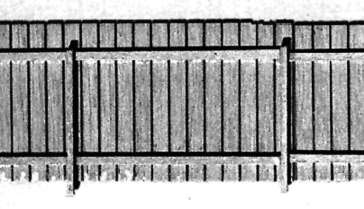 Board Fence -- 90 Scale Feet, HO, B.T.S. 23014