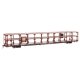 89′ Flatcar w/Tri-Level Open Auto Rack - Ready to Run -- Pennsylvania Railroad Rack Trailer-Train Flatcar 908073 (brown), HO, 