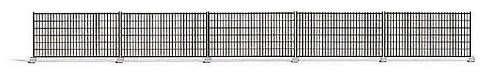 Etched-Metal Construction Site Fencing -- 5 Sections Each: 7/8 x 1/2′ 2.2 x 1.2cm, N, Busch Gmbh & Co Kg 8116