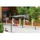 Villa Fence -- Kit - 76-1/4′ 193.6cm Total (brown), HO, Faller Gmbh 180425