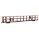 89′ Flatcar w/Tri-Level Open Auto Rack - Ready to Run -- Pennsylvania Railroad Rack Trailer-Train Flatcar 908124 (brown), HO, 