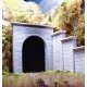 Single-Track Concrete Tunnel Portal -- 4-1/2 x 4-13/32′ 11.4 x 8.7cm, HO, Chooch Enterprises 8320