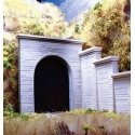 Single-Track Concrete Tunnel Portal -- 4-1/2 x 4-13/32′ 11.4 x 8.7cm, HO, Chooch Enterprises 8320