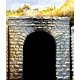 Single-Track Cut Stone Tunnel Portal 2-Pack -- 2-1/2 x 2-1/2′ 6.2 x 6.2cm, N, Chooch Enterprises 9740