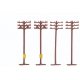 Telephone Poles pkg(12), N, Bachmann Industries 42506