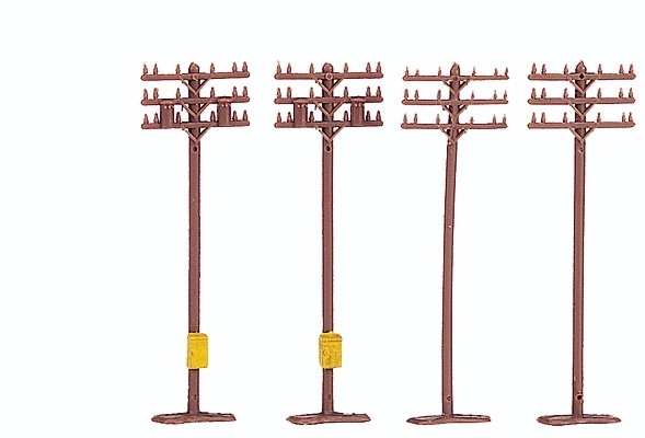Telephone Poles pkg(12), N, Bachmann Industries 42506
