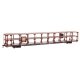 89′ Flatcar w/Tri-Level Open Auto Rack - Ready to Run -- Pennsylvania Railroad Rack Trailer-Train Flatcar 908177 (brown), HO, 