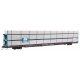 89′ Flatcar w/Tri-Level Shielded Auto Rack - Ready to Run -- Boston & Maine 908816, TTKX flatcar (brown), HO, WalthersMainline