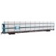 89′ Flatcar w/Tri-Level Shielded Auto Rack - Ready to Run -- Boston & Maine 908816, TTKX flatcar (brown), HO, WalthersMainline