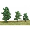 Summer Trees pkg(10) -- 3-3/8 to 5-1/2′ 8 to 14cm (Includes Pin Base), All Scales, Walthers SceneMaster 1184