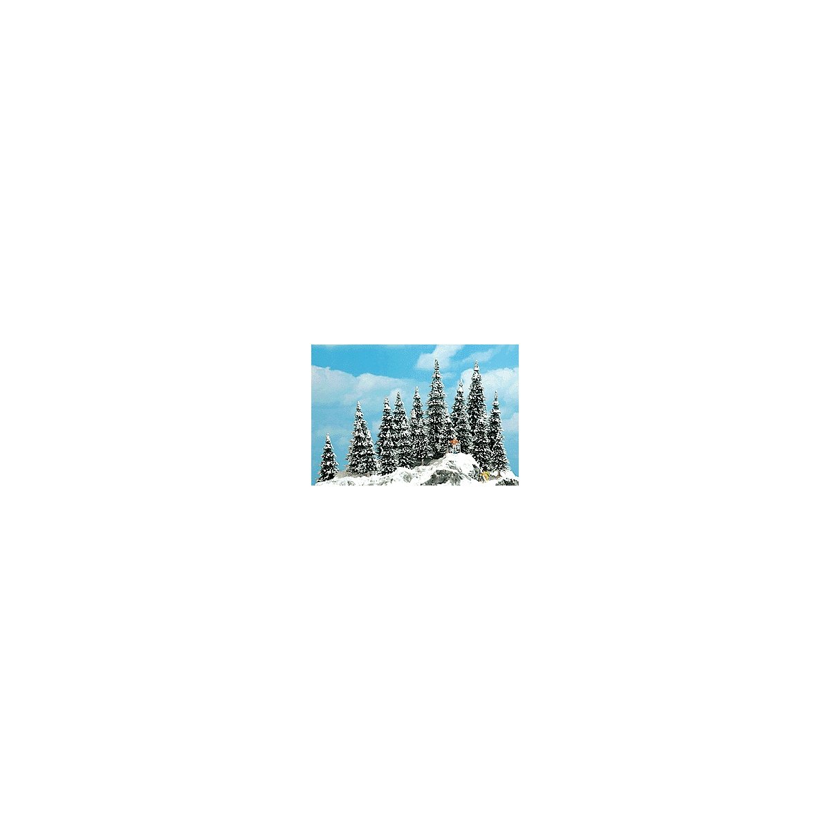 Snow-Covered Pine Trees -- 2-3/8 to 5-3/8′ 6 to 13.5cm pkg(20), HO, Busch Gmbh & Co Kg 6466