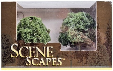 SceneScapes(TM) Layout-Ready Trees -- Oak Trees 4-1/2 - 5′ Tall pkg(2), All Scales, Bachmann Industries 32213