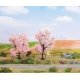Blooming Almond Trees -- 1 Each: 3-1/8 & 3-1/2′ 8 & 9cm Tall pkg(2), All Scales, Noch Gmbh & Co 21996