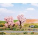 Blooming Almond Trees -- 1 Each: 3-1/8 & 3-1/2′ 8 & 9cm Tall pkg(2), All Scales, Noch Gmbh & Co 21996
