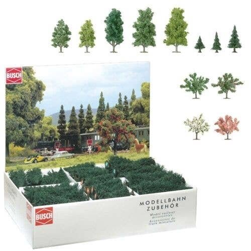 Mixed Tree Bulk Pack -- Mixed, Pine, Deciduous & Blooming pkg(204), All Scales, Busch Gmbh & Co Kg 6333