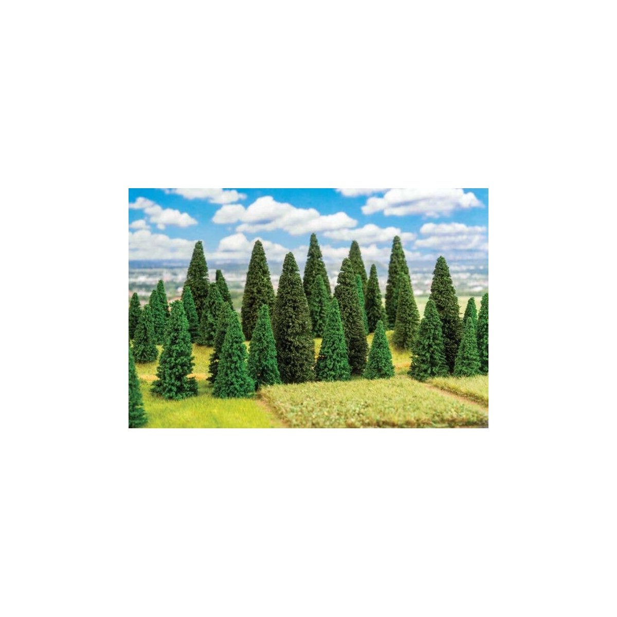 Fir Trees -- Assorted Sizes pkg(100), All Scales, Faller Gmbh 181543