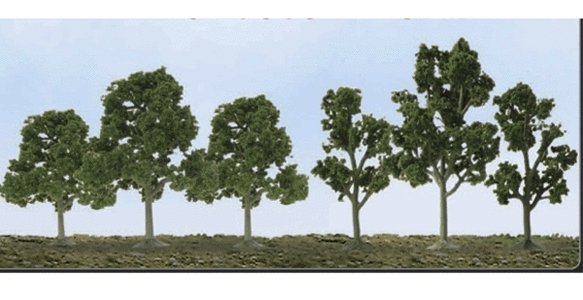 Deciduous Tree Pack -- 2-1/2 to 4-1/2′ 6.4 to 11.4cm pkg(40), All Scales, JTT Miniature Tree 92120