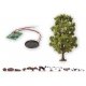 Lime Tree Sound Scene - Micro Sound -- Tree 7-1/4′ 18.5cm Tall, Bird Figures and Bird Sound Circ, HO, Noch Gmbh & Co 21782
