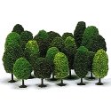 Deciduous Trees -- Assortment pkg(25), All Scales, Busch Gmbh & Co Kg 6487