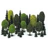 Mixed Forest Trees pkg(35) -- 10 Deciduous: 1-31/32 to 3-15/16′ 25 Pine: 1-31/32 to 4-, All Scales, Busch Gmbh & Co Kg 6490