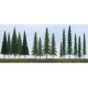 Evergreen Tree Bulk Pack -- 2-1/2 to 6′ 6.4 to 15.2cm pkg(45), All Scales, JTT Miniature Tree 92117