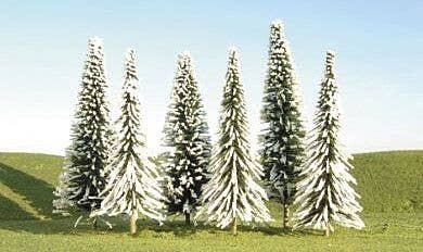 Snow Covered Pines - SceneScapes(TM) -- 5 to 6′ 12.7 to 15.2cm pkg(24), All Scales, Bachmann Industries 32154