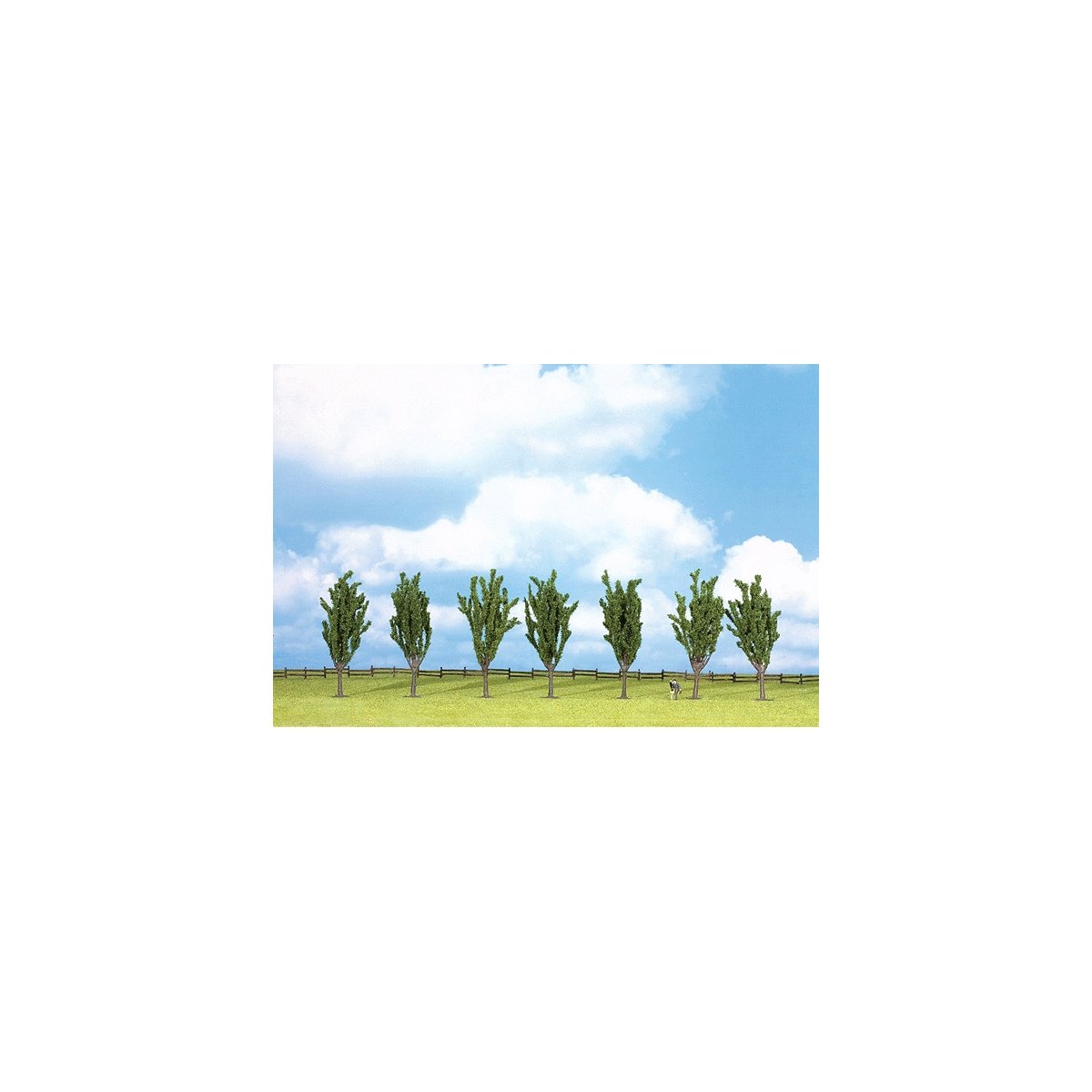 Classic Series Deciduous Tree Economy Pack -- Poplar 4-3/4′ 12cm Tall pkg(7), All Scales, Noch Gmbh & Co 25098