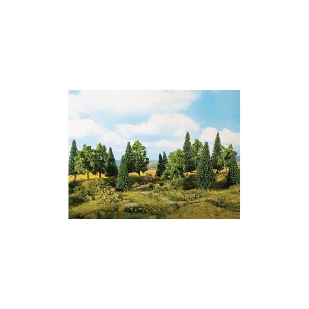 Mixed Forest Trees -- 5-1/2 - 7-1/16′ 14 - 18cm Tall pkg(6), All Scales, Noch Gmbh & Co 24622