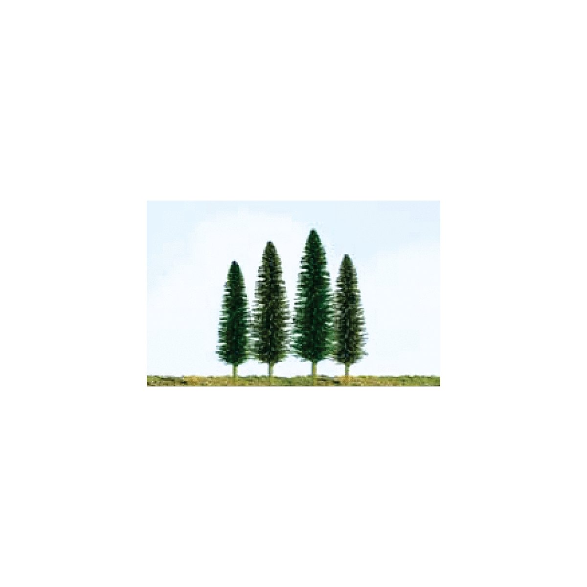 Cedar Trees -- 4 to 6′ 10.2 to 15.2cm pkg(24), HO, JTT Miniature Tree 92031