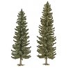 Spruce Trees pkg(2) -- 6-13/16 & 7-13/16′ 170 & 195mm Tall, HO, Busch Gmbh & Co Kg 6134