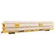 89′ Flatcar w/Tri-Level Shielded Auto Rack - Ready to Run -- Chesapeake & Ohio 850470, TTKX Flatcar (yellow), HO, WalthersMain