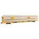 89′ Flatcar w/Tri-Level Shielded Auto Rack - Ready to Run -- Chesapeake & Ohio 850470, TTKX Flatcar (yellow), HO, WalthersMain
