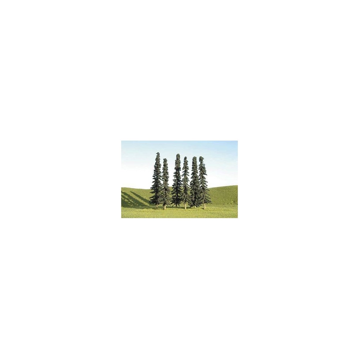 SceneScapes(TM) Layout-Ready Trees -- Conifer Trees 8-10′ pkg(3), O, Bachmann Industries 32203