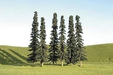 SceneScapes(TM) Layout-Ready Trees -- Conifer Trees 8-10′ pkg(3), O, Bachmann Industries 32203