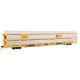 89′ Flatcar w/Tri-Level Shielded Auto Rack - Ready to Run -- Chesapeake & Ohio 850485, TTKX Flatcar (yellow), HO, WalthersMain