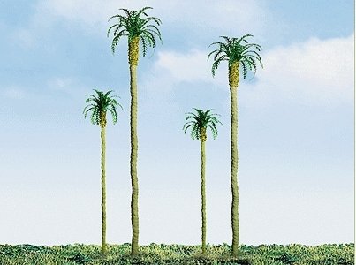 Professional Series Palm Trees -- 4′ 10.2cm Tall pkg(3), HO, JTT Miniature Tree 94239