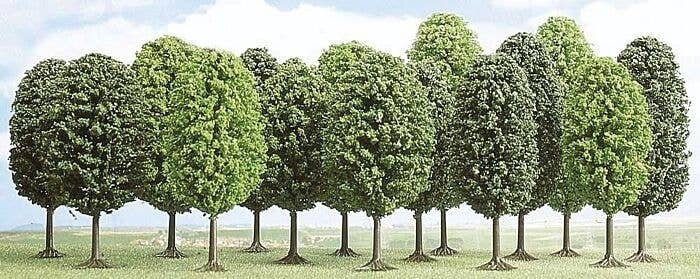 Deciduous Trees -- 1-9/16 - 2-3/8′ 4 - 6cm Tall pkg(15), All Scales, Busch Gmbh & Co Kg 6585