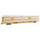 89′ Flatcar w/Tri-Level Shielded Auto Rack - Ready to Run -- Chesapeake & Ohio 850485, TTKX Flatcar (yellow), HO, WalthersMain