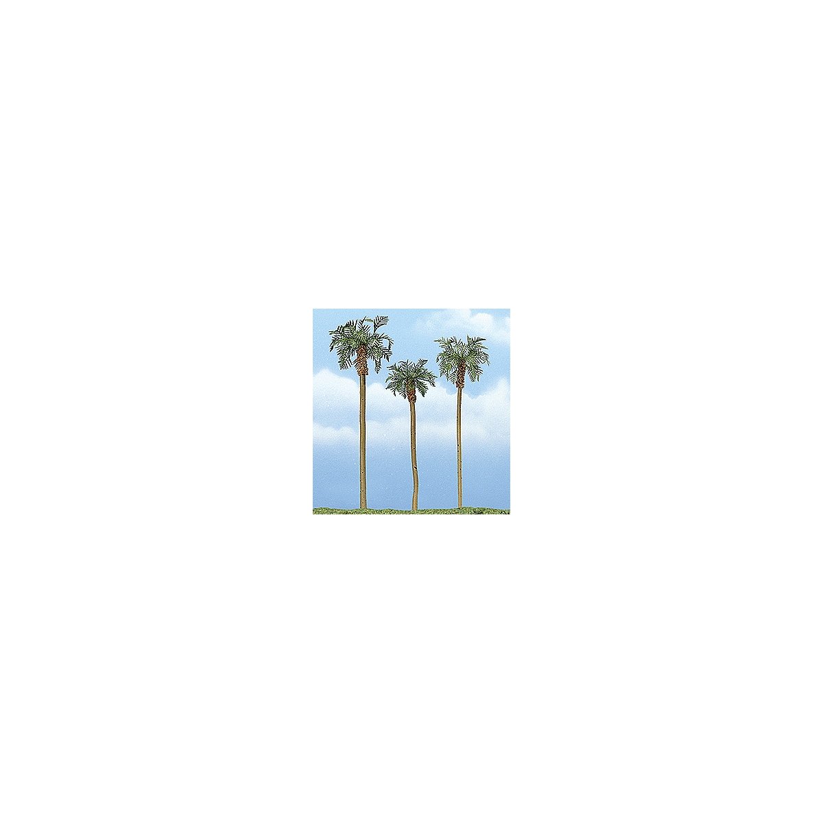Ready Made Premium Trees(TM) -- Royal Palm - 1 Each: 4-5/8, 3-1/2 & 4′ 11.7, 8.9 & 10.2, All Scales, Woodland Scenics 1617