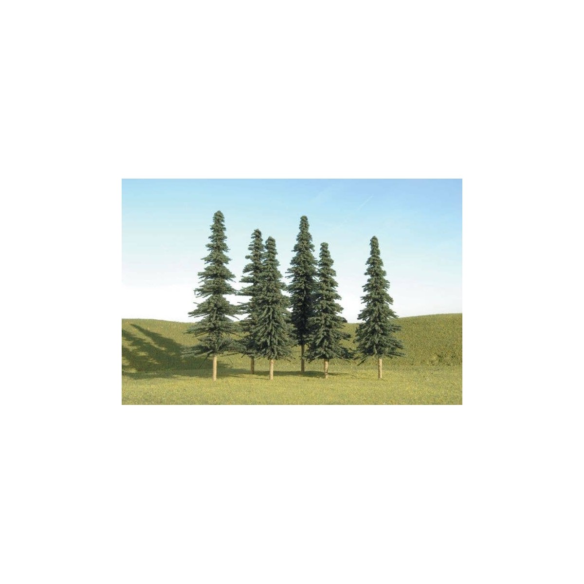 Spruce Trees - SceneScapes(TM) -- 5 to 6′ 12.7 to 15.2cm pkg(6), HO, Bachmann Industries 32004