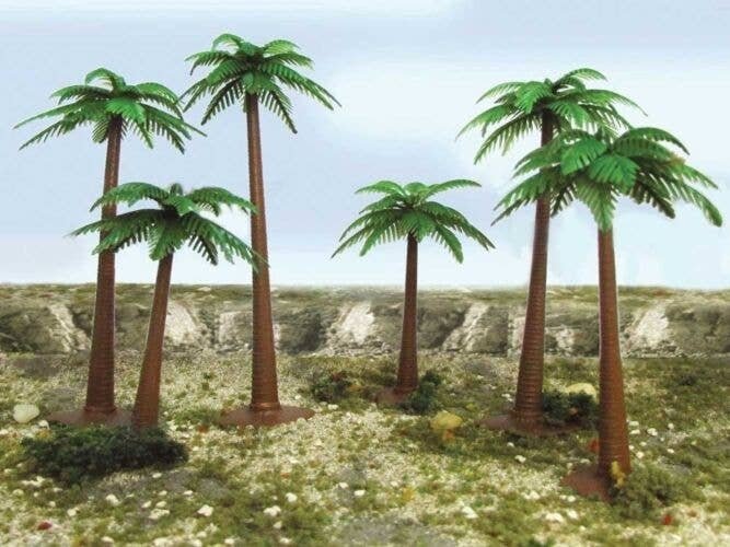 Palm Trees - SceneScapes(TM) -- 4 - 6′ Tall pkg(6), HO, Bachmann Industries 32015