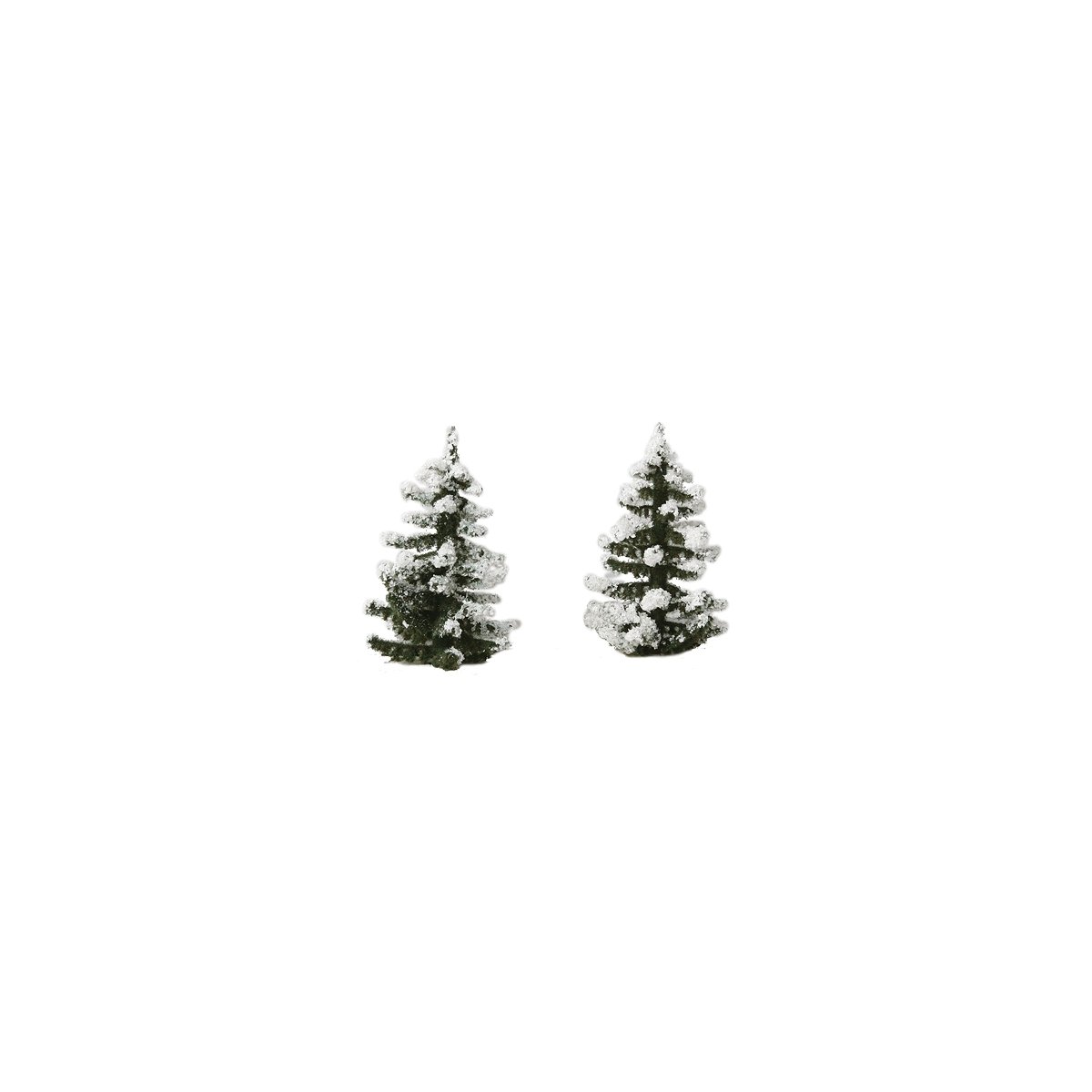 Snow Covered Spruce pkg(2) -- 55mm, HO, Busch Gmbh & Co Kg 6151