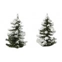 Snow Covered Spruce pkg(2) -- 55mm, HO, Busch Gmbh & Co Kg 6151